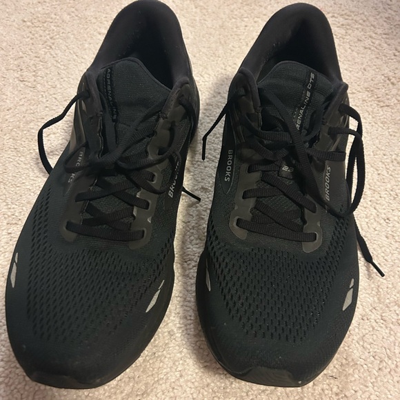 Brooks Adrenaline Black Athletic Sneakers, 14 Wide (2E) - Picture 1 of 3